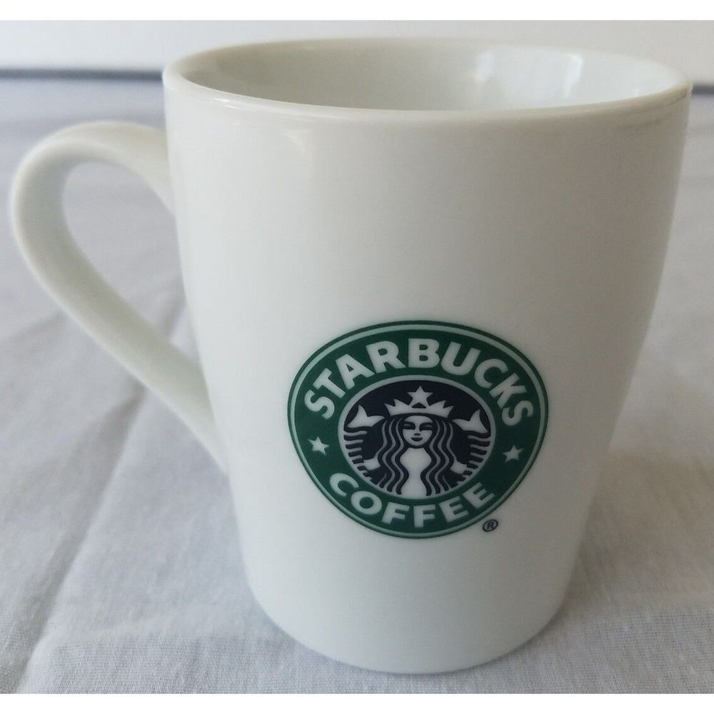 Starbucks Coffee Tea Cup Mug 8 oz Green Mermaid Logo 2007 2 Sided